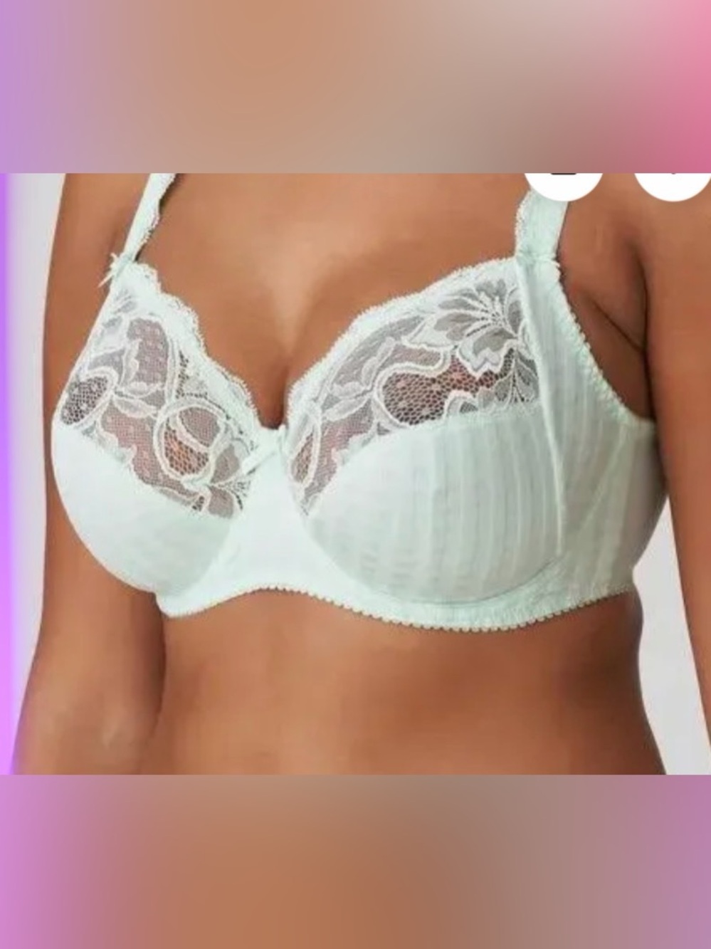 Prima Donna Light Blue Lace Full-Coverage Bra